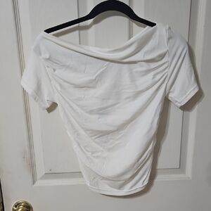 Fashion Nova White Short Sleeve Top